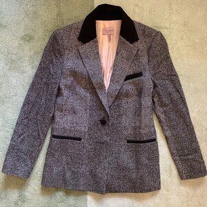 Tailored Black and White Check Blazer